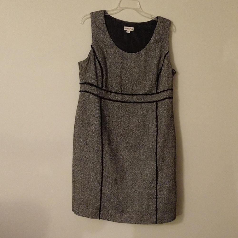 Merona brand black, gray, and silver jumper.